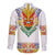 Haiti Flag Traditional Dashiki Family Matching Short Sleeve Bodycon Dress and Hawaiian Shirt White Color