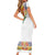 Haiti Flag Traditional Dashiki Family Matching Short Sleeve Bodycon Dress and Hawaiian Shirt White Color