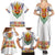 Haiti Flag Traditional Dashiki Family Matching Summer Maxi Dress and Hawaiian Shirt White Color