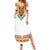 Haiti Flag Traditional Dashiki Family Matching Summer Maxi Dress and Hawaiian Shirt White Color