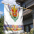 Haiti Flag Traditional Dashiki Garden Flag White Color