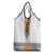 Haiti Flag Traditional Dashiki Grocery Bag White Color