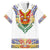 Haiti Flag Traditional Dashiki Hawaiian Shirt White Color