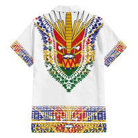 Haiti Flag Traditional Dashiki Hawaiian Shirt White Color