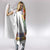 Haiti Flag Traditional Dashiki Hooded Blanket White Color
