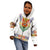 Haiti Flag Traditional Dashiki Kid Hoodie White Color