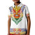 Haiti Flag Traditional Dashiki Kid Polo Shirt White Color