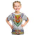 Haiti Flag Traditional Dashiki Kid T Shirt White Color