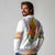 Haiti Flag Traditional Dashiki Long Sleeve Polo Shirt White Color