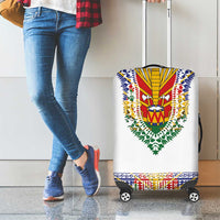 Haiti Flag Traditional Dashiki Luggage Cover White Color