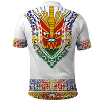 Haiti Flag Traditional Dashiki Polo Shirt White Color