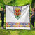 Haiti Flag Traditional Dashiki Quilt White Color