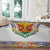 Haiti Flag Traditional Dashiki Round Carpet White Color