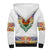 Haiti Flag Traditional Dashiki Sherpa Hoodie White Color