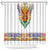 Haiti Flag Traditional Dashiki Shower Curtain White Color