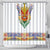 Haiti Flag Traditional Dashiki Shower Curtain White Color
