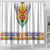 Haiti Flag Traditional Dashiki Shower Curtain White Color
