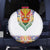 Haiti Flag Traditional Dashiki Spare Tire Cover White Color