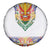 Haiti Flag Traditional Dashiki Spare Tire Cover White Color