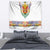 Haiti Flag Traditional Dashiki Tapestry White Color