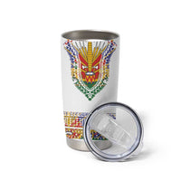 Haiti Flag Traditional Dashiki Tumbler Cup White Color