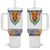 Haiti Flag Traditional Dashiki Tumbler With Handle White Color