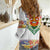 Haiti Flag Traditional Dashiki Women Casual Shirt White Color
