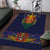 Haiti Flag Traditional Dashiki Area Rug Black Color