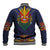 Haiti Flag Traditional Dashiki Baseball Jacket Black Color