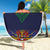 Haiti Flag Traditional Dashiki Beach Blanket Black Color