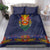 Haiti Flag Traditional Dashiki Bedding Set Black Color