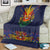 Haiti Flag Traditional Dashiki Blanket Black Color
