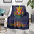 Haiti Flag Traditional Dashiki Blanket Black Color