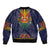 Haiti Flag Traditional Dashiki Bomber Jacket Black Color