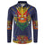 Haiti Flag Traditional Dashiki Button Sweatshirt Black Color