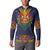 Haiti Flag Traditional Dashiki Button Sweatshirt Black Color