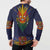 Haiti Flag Traditional Dashiki Button Sweatshirt Black Color