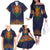 Haiti Flag Traditional Dashiki Family Matching Off The Shoulder Long Sleeve Dress and Hawaiian Shirt Black Color