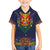 Haiti Flag Traditional Dashiki Family Matching Puletasi and Hawaiian Shirt Black Color