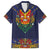 Haiti Flag Traditional Dashiki Family Matching Short Sleeve Bodycon Dress and Hawaiian Shirt Black Color