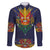 Haiti Flag Traditional Dashiki Family Matching Short Sleeve Bodycon Dress and Hawaiian Shirt Black Color