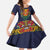 Haiti Flag Traditional Dashiki Family Matching Summer Maxi Dress and Hawaiian Shirt Black Color