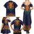 Haiti Flag Traditional Dashiki Family Matching Summer Maxi Dress and Hawaiian Shirt Black Color