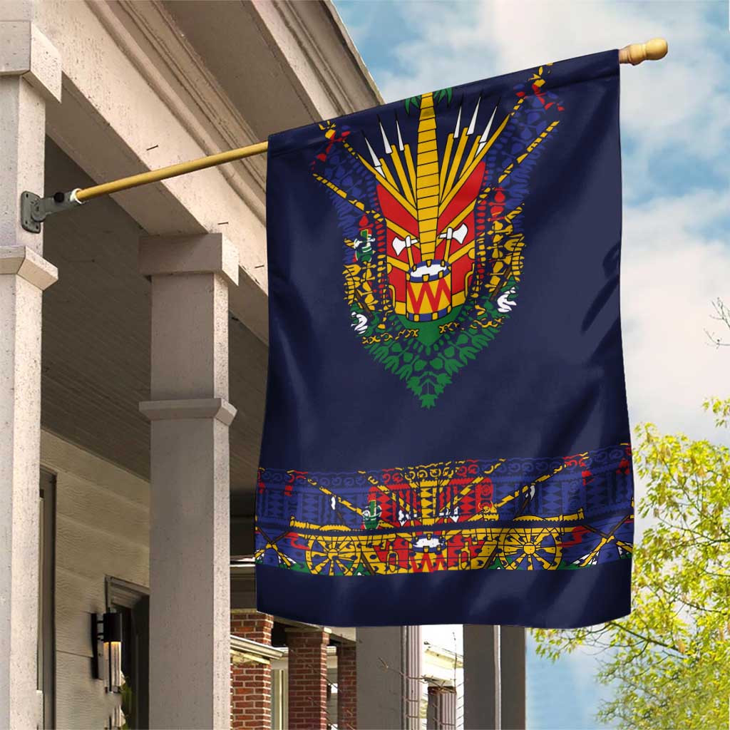 Haiti Flag Traditional Dashiki Garden Flag Black Color