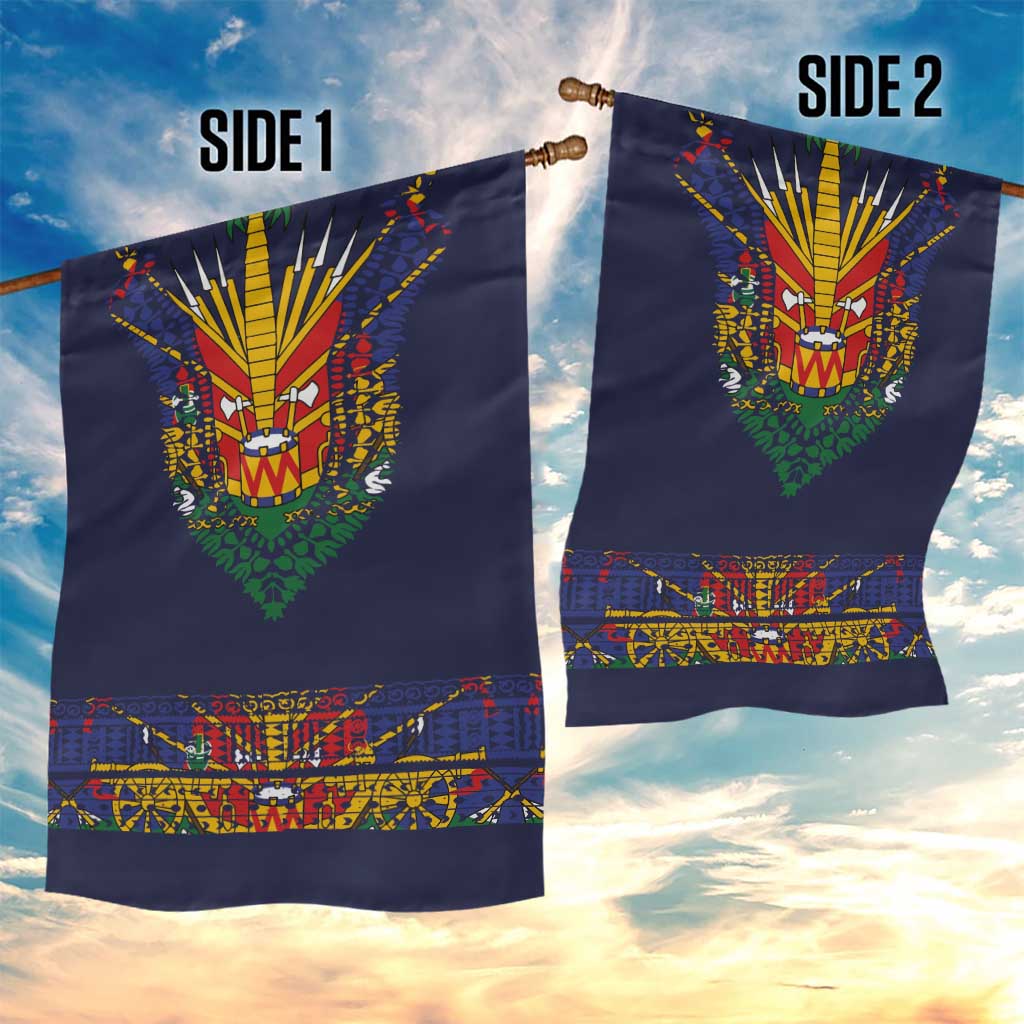 Haiti Flag Traditional Dashiki Garden Flag Black Color