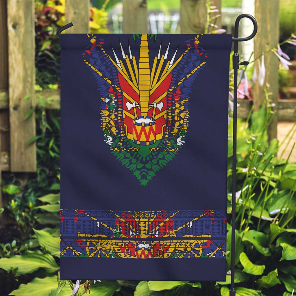 Haiti Flag Traditional Dashiki Garden Flag Black Color