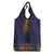 Haiti Flag Traditional Dashiki Grocery Bag Black Color