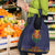 Haiti Flag Traditional Dashiki Grocery Bag Black Color