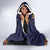 Haiti Flag Traditional Dashiki Hooded Blanket Black Color