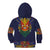 Haiti Flag Traditional Dashiki Kid Hoodie Black Color